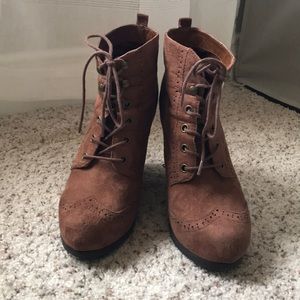 Women suede wedges boots